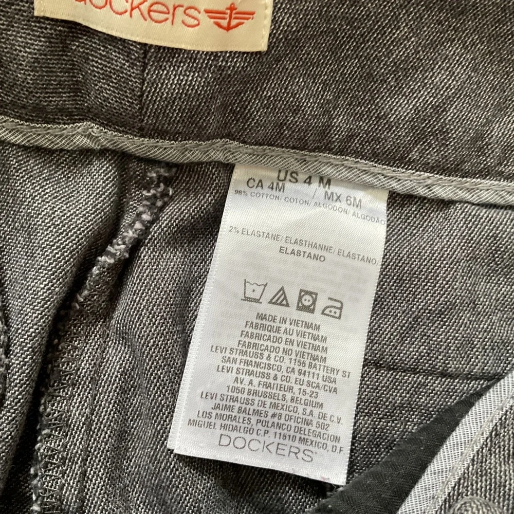 Dockers Gray‎ Wide Leg Dress Pants Womens Size 4M Stretch Work Trousers